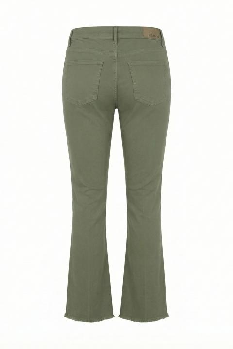 Pantalone flare sfrangiato salvia - Primavera Estate 2026 | Brend