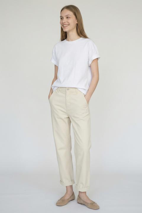 Pantalone carrot cotone burro - Primavera Estate 2026 | Brend