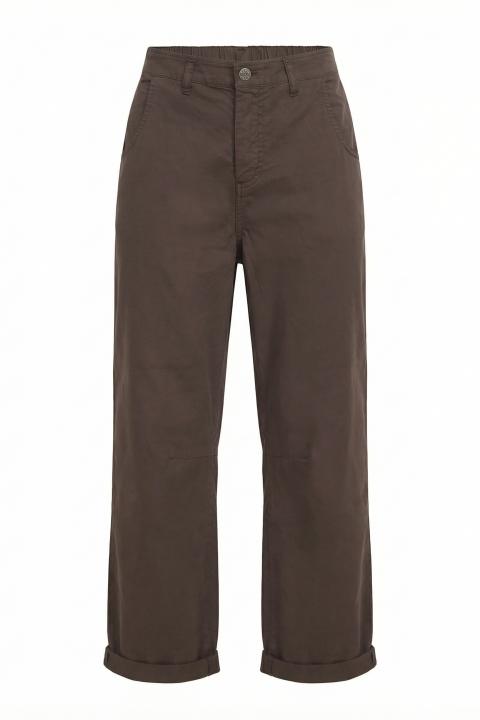 Pantalone carrot cotone cioccolato - Primavera Estate 2026 | Brend