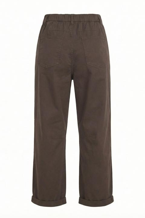 Pantalone carrot cotone cioccolato - Primavera Estate 2026 | Brend