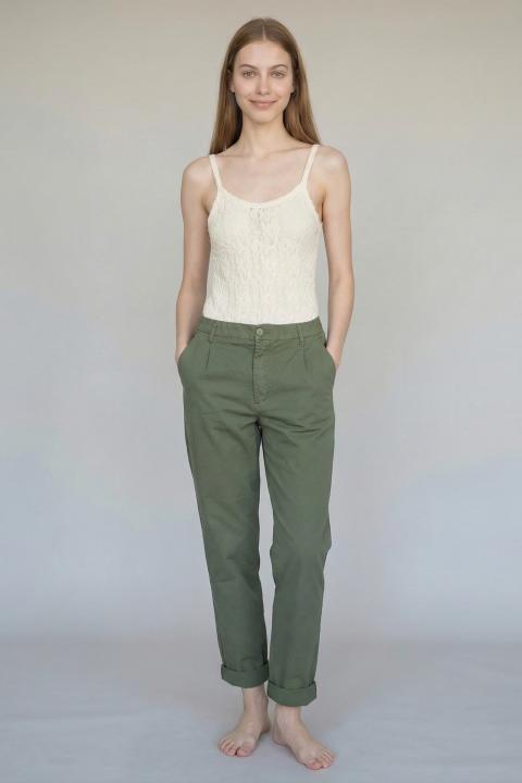 Pantalone baggy pinces salvia - Primavera Estate 2026 | Brend