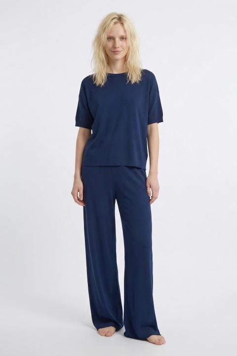 Pantalone palazzo elastico blu - Primavera Estate 2026 | Brend