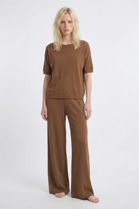 Pantalone palazzo elastico toffee - Primavera Estate 2026 | Brend