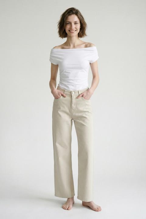 Jeans gamba dritta beige - Primavera Estate 2026 | Brend