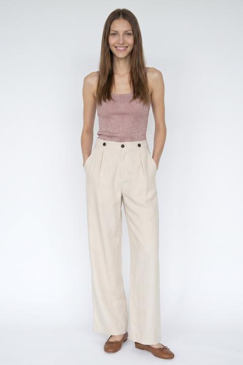 Pantalone pince gamba dritta beige - Primavera Estate 2026 | Brend