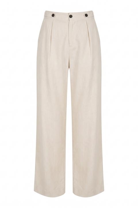 Pantalone pince gamba dritta beige - Primavera Estate 2026 | Brend