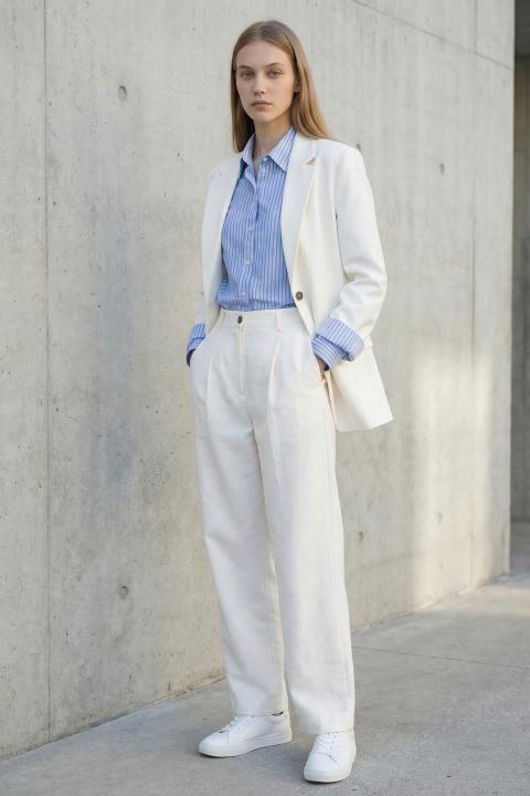 Pantalone pinces panna - Primavera Estate 2026 | Brend