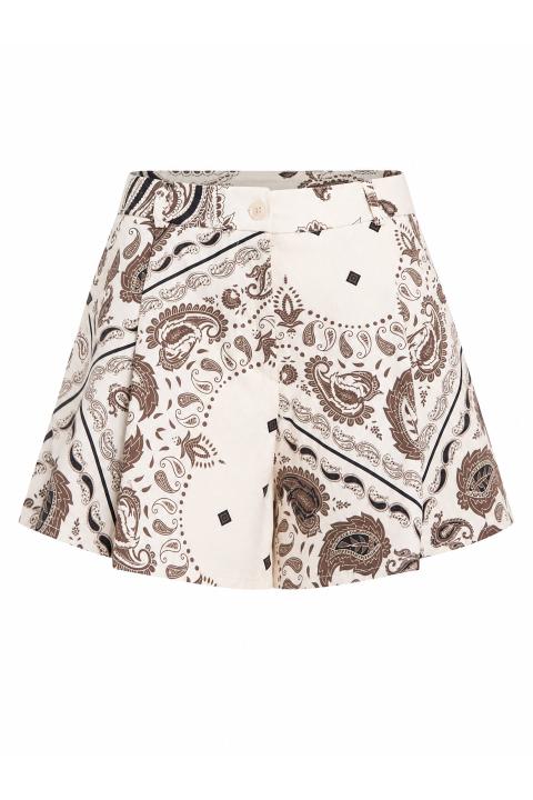 Shorts farfalla cotone panna/moro - Primavera Estate 2026 | Brend