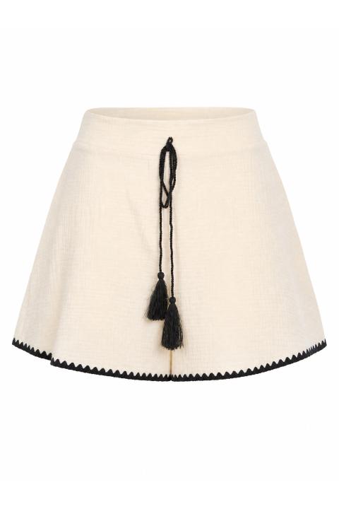 Shorts ricami punto cavallo panna - Primavera Estate 2026 | Brend