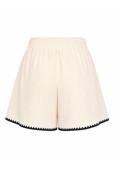 Shorts ricami punto cavallo panna - Primavera Estate 2026 | Brend