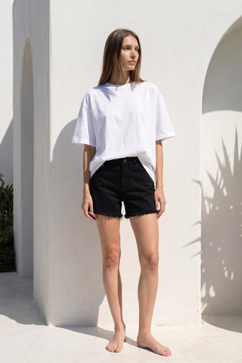 Shorts sfrangiato nero - Primavera Estate 2026 | Brend
