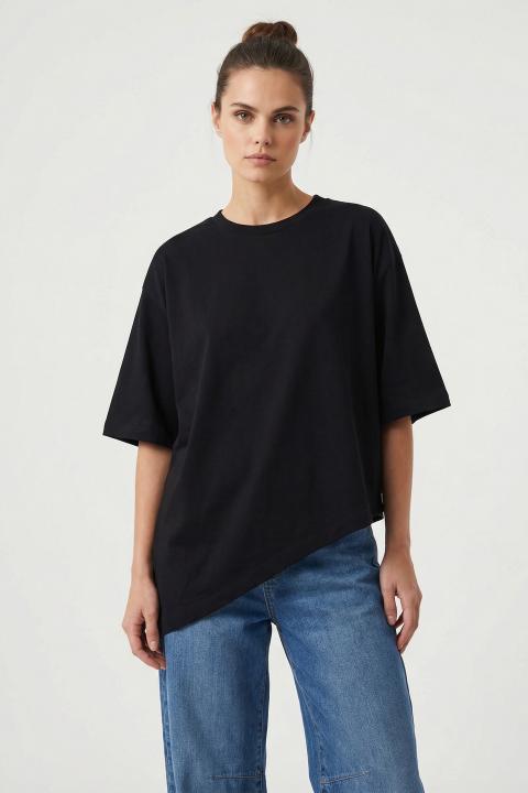 T-shirt over asimmetrica nero - Primavera Estate 2026 | Brend