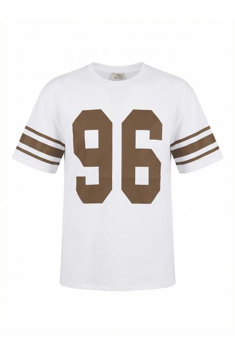 T-shirt stampa Football bianco/moro - Primavera Estate 2026 | Brend
