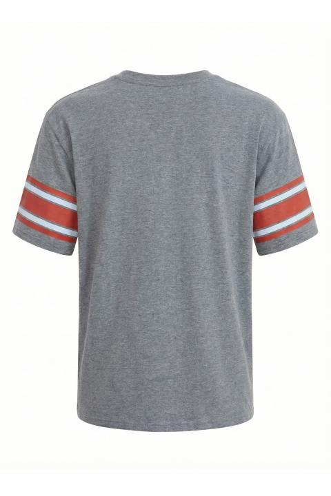 T-shirt stampa Football grigio/rosso - Primavera Estate 2026 | Brend