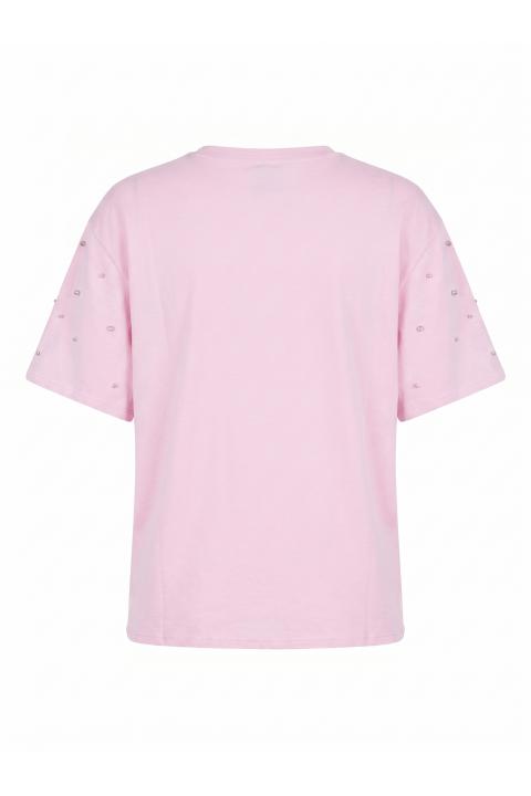 T-shirt borchie e strass rosa - Primavera Estate 2026 | Brend