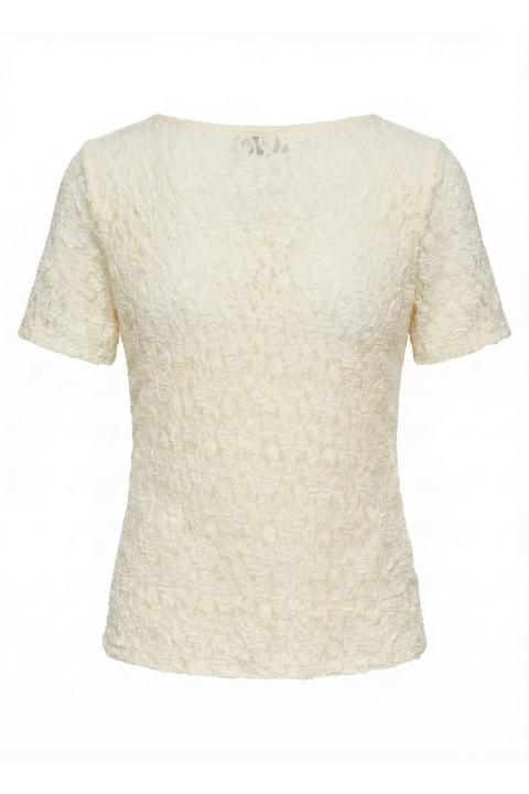 T-shirt pizzo panna - Primavera Estate 2026 | Brend