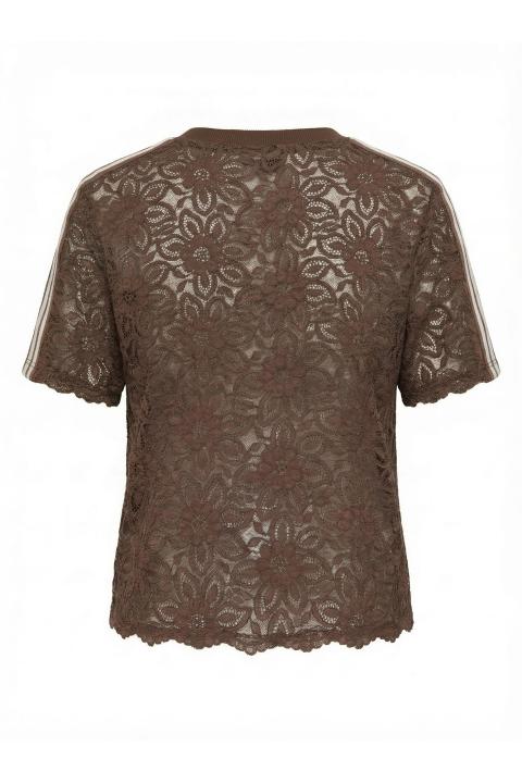 T-shirt pizzo bamda marrone - Primavera Estate 2026 | Brend