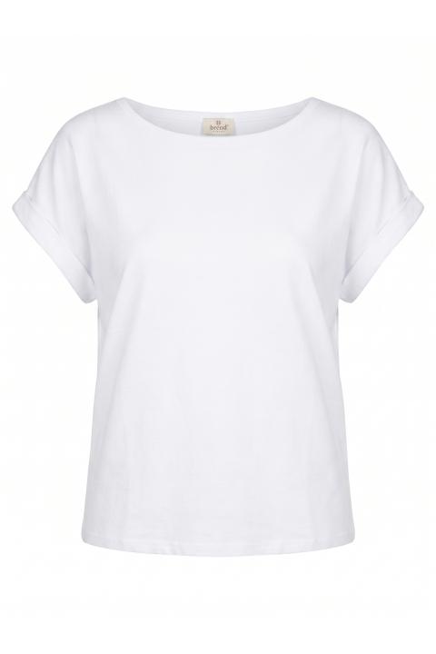 T-shirt manica risvolto bianco - Primavera Estate 2026 | Brend