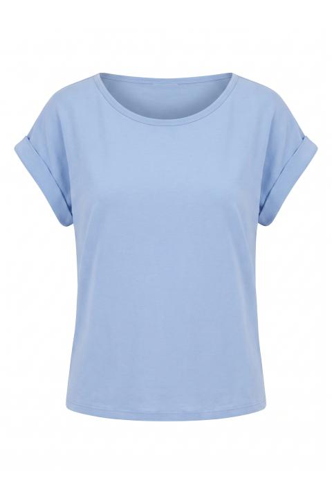 T-shirt manica risvolto celeste - Primavera Estate 2026 | Brend