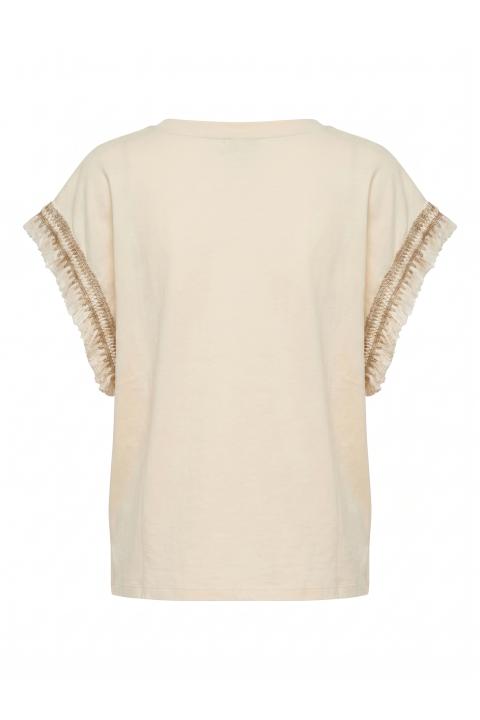 T-shirt over passamaneria nocciola - Primavera Estate 2026 | Brend