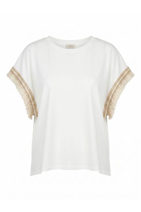 T-shirt over passamaneria panna - Primavera Estate 2026 | Brend