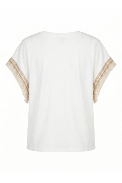 T-shirt over passamaneria panna - Primavera Estate 2026 | Brend