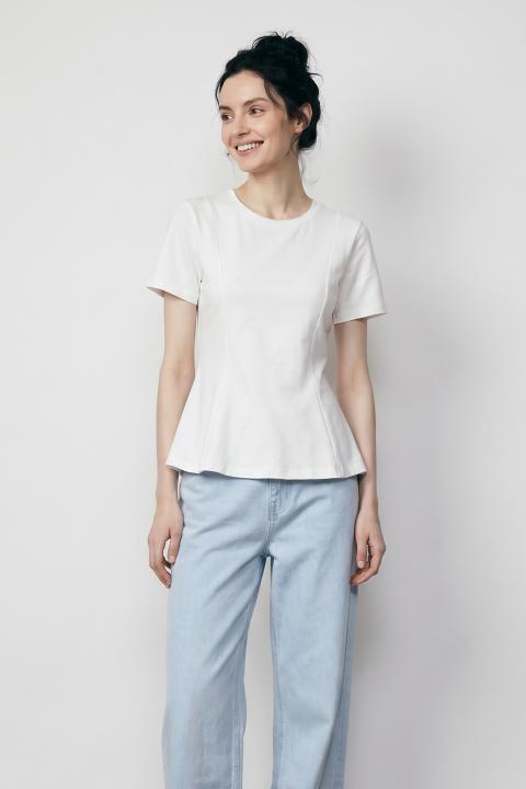 T-shirt cotone spicchi panna - Primavera Estate 2026 | Brend