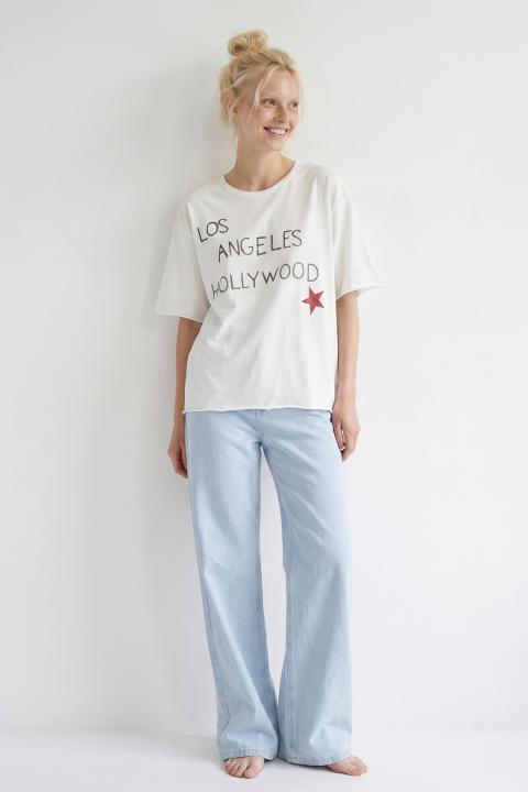 T-shirt stampa L.A bianco - Primavera Estate 2026 | Brend