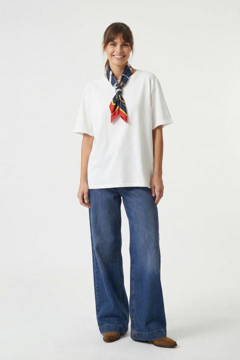 T-shirt con twilly bianco/rosso - Primavera Estate 2026 | Brend