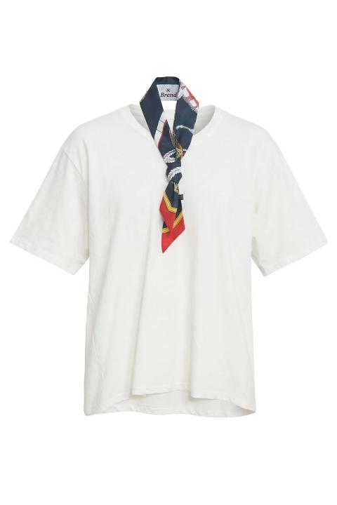 T-shirt con twilly bianco/rosso - Primavera Estate 2026 | Brend