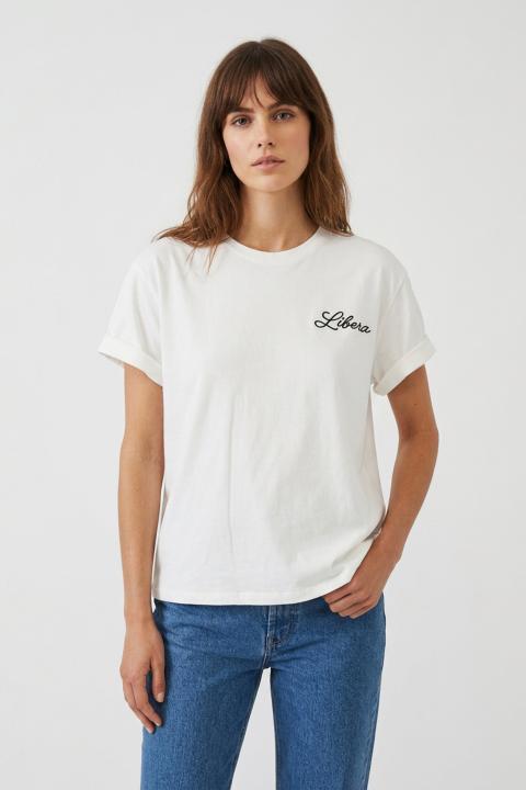 T-shirt ricamo Libera blu - Primavera Estate 2026 | Brend