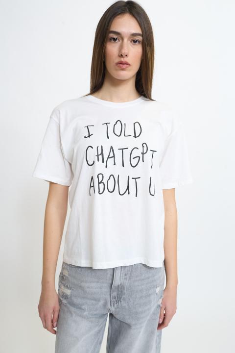 T-shirt stampa Chat bianco - Primavera Estate 2026 | Brend