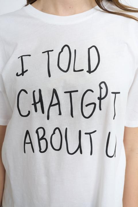 T-shirt stampa Chat bianco - Primavera Estate 2026 | Brend