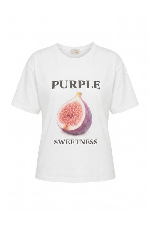 T-shirt stampa fico bianco - Primavera Estate 2026 | Brend