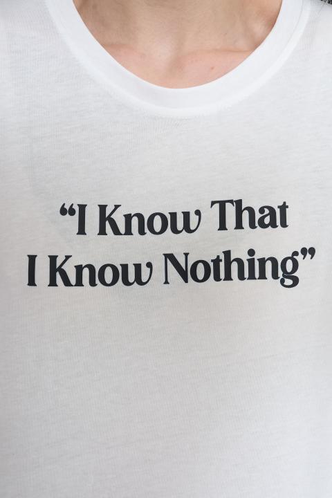 T-shirt stampa I know bianco - Primavera Estate 2026 | Brend