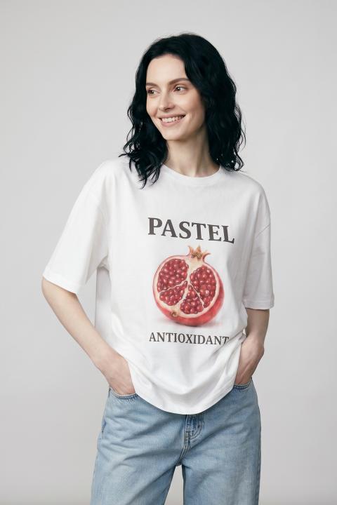 T-shirt stampa melograno bianco - Primavera Estate 2026 | Brend