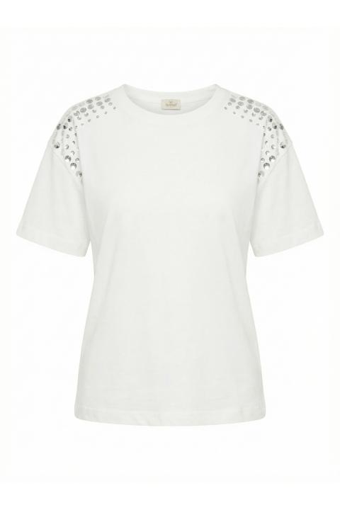T-shirt over strass bianco - Primavera Estate 2026 | Brend