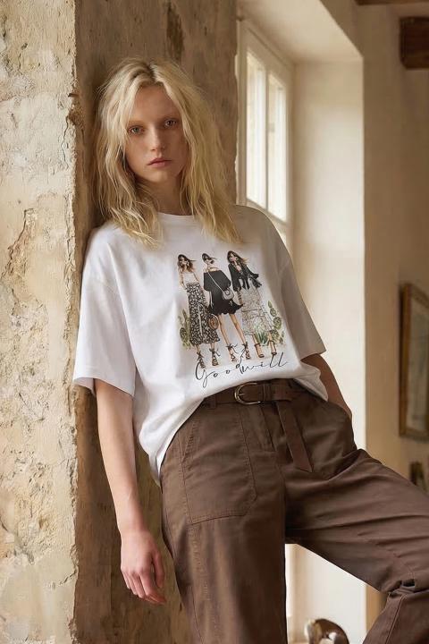 T-shirt stampa Goodwil bianco - Primavera Estate 2026 | Brend