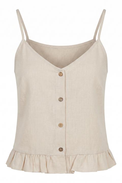 Top orlo rouches beige - Primavera Estate 2026 | Brend