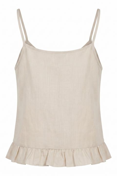Top orlo rouches beige - Primavera Estate 2026 | Brend