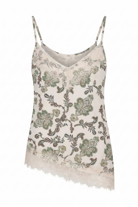 Top pizzo fantasia fiori militare - Primavera Estate 2026 | Brend