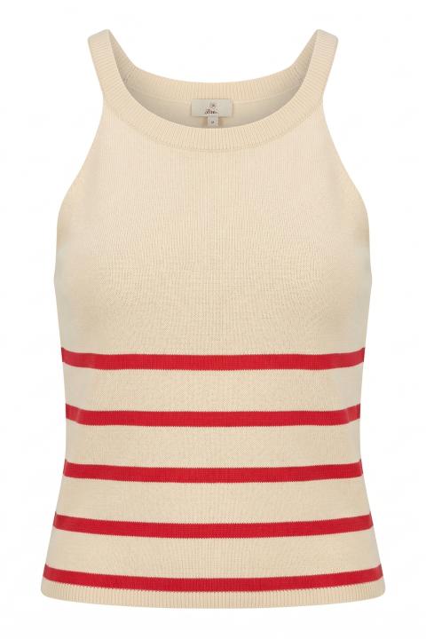 Top maglia righe crema/rosso - Primavera Estate 2026 | Brend