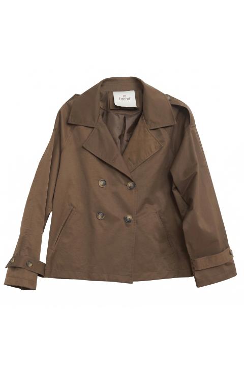 Trench corto doppio petto cacao - Primavera Estate 2026 | Brend