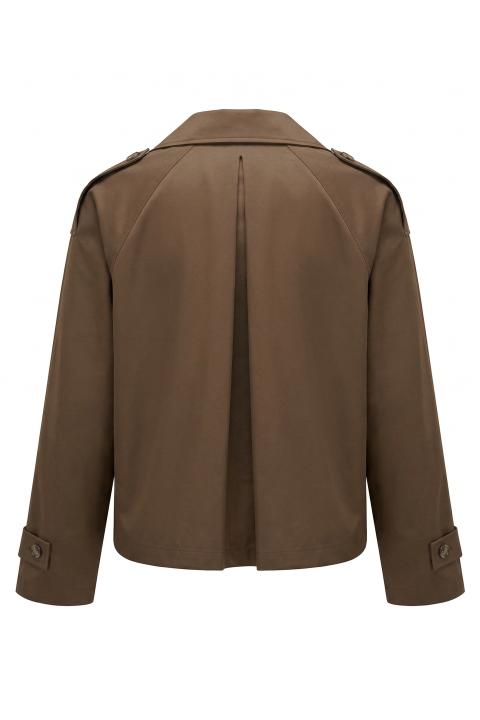 Trench corto doppio petto cacao - Primavera Estate 2026 | Brend