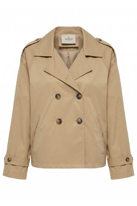 Trench corto doppio petto fango - Primavera Estate 2026 | Brend