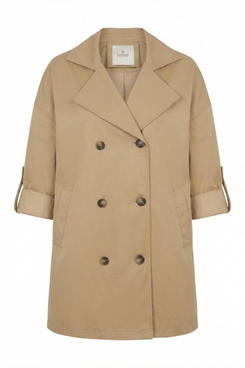 Trench 3/4 doppio petto fango - Primavera Estate 2026 | Brend