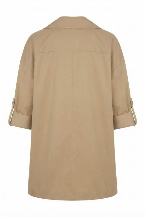 Trench 3/4 doppio petto fango - Primavera Estate 2026 | Brend