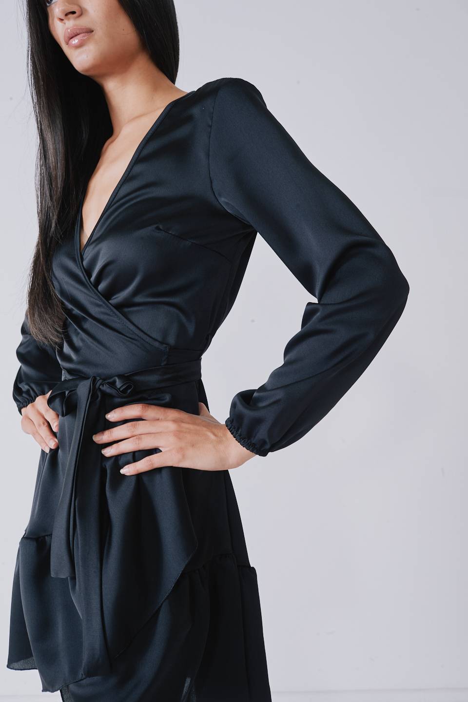 Vestito corto gonna portafoglio NERO | Abbigliamento Donna Brend