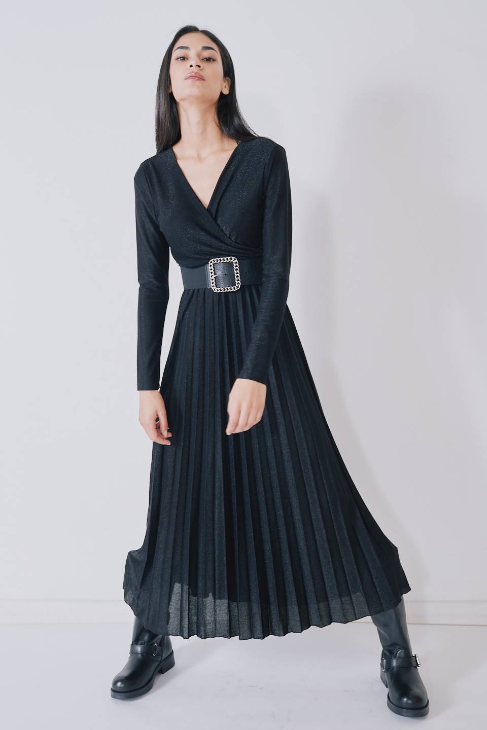 Long-dress in lurex nero - Autunno - Inverno 2022 | Brend
